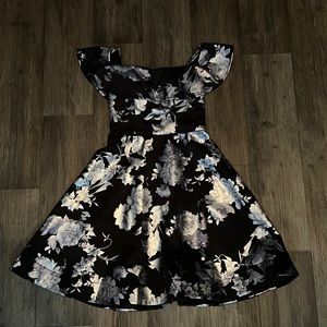 Sequin Hearts Black and Silver Dress.